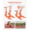 image:imageVEVOR Football Sleds and Chutes Weight Sled Football Training Pull Push Running Sled Fitness Workout Sled Push Gym Equipment Adjustable Height Handle Compatible 12 in Weight PlatesTHandle Orange