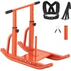 image:imageVEVOR Football Sleds and Chutes Weight Sled Football Training Pull Push Running Sled Fitness Workout Sled Push Gym Equipment Adjustable Height Handle Compatible 12 in Weight PlatesTHandle Orange