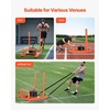 image:imageVEVOR Football Sleds and Chutes Weight Sled Football Training Pull Push Running Sled Fitness Workout Sled Push Gym Equipment Adjustable Height Handle Compatible 12 in Weight PlatesMulti HandleOR