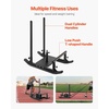 image:imageVEVOR Football Sleds and Chutes Weight Sled Football Training Pull Push Running Sled Fitness Workout Sled Push Gym Equipment Adjustable Height Handle Compatible 12 in Weight PlatesMulti HandleBK