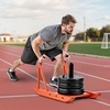 image:imageVEVOR Football Sleds and Chutes Weight Sled Football Training Pull Push Running Sled Fitness Workout Sled Push Gym Equipment Adjustable Height Handle Compatible 12 in Weight PlatesPush PullBK OR