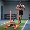 image:imageVEVOR Football Sleds and Chutes Weight Sled Football Training Pull Push Running Sled Fitness Workout Sled Push Gym Equipment Adjustable Height Handle Compatible 12 in Weight PlatesMulti HandleOR