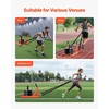 image:imageVEVOR Football Sleds and Chutes Weight Sled Football Training Pull Push Running Sled Fitness Workout Sled Push Gym Equipment Adjustable Height Handle Compatible 12 in Weight PlatesPush PullBK OR
