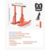 image:imageVEVOR Football Sleds and Chutes Weight Sled Football Training Pull Push Running Sled Fitness Workout Sled Push Gym Equipment Adjustable Height Handle Compatible 12 in Weight PlatesTHandle Orange
