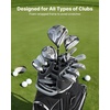 image:imageVEVOR Golf Cart Bag 14 Way Molded Lock Top Divider Organizer Golf Club Bag with FullLength Divider Handles Storage Pockets Shoulder Strap Rain Hood Smooth Zippers for Men amp WomenBlack