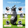 image:imageVEVOR Golf Cart Bag 14 Way Molded Lock Top Divider Organizer Golf Club Bag with FullLength Divider Handles Storage Pockets Shoulder Strap Rain Hood Smooth Zippers for Men amp WomenGray