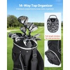 image:imageVEVOR Golf Cart Bag 14 Way Molded Lock Top Divider Organizer Golf Club Bag with FullLength Divider Handles Storage Pockets Shoulder Strap Rain Hood Smooth Zippers for Men amp WomenBlack
