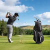 image:imageVEVOR Golf Cart Bag 14 Way Molded Lock Top Divider Organizer Golf Club Bag with FullLength Divider Handles Storage Pockets Shoulder Strap Rain Hood Smooth Zippers for Men amp WomenBlack