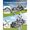 image:imageVEVOR Golf Cart Bag Top Divider Organizer Upgrated Golf Club Bag with Shoulder Straps Support Legs Rain Hood Storage Pockets Lightweight Polyester for Men amp WomenGray