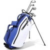 image:imageVEVOR Golf Cart Bag Top Divider Organizer Upgrated Golf Club Bag with Shoulder Straps Support Legs Rain Hood Storage Pockets Lightweight Polyester for Men amp WomenBlue