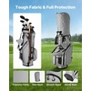 image:imageVEVOR Golf Cart Bag Top Divider Organizer Upgrated Golf Club Bag with Shoulder Straps Support Legs Rain Hood Storage Pockets Lightweight Polyester for Men amp WomenGray