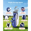 image:imageVEVOR Golf Cart Bag Top Divider Organizer Upgrated Golf Club Bag with Shoulder Straps Support Legs Rain Hood Storage Pockets Lightweight Polyester for Men amp WomenBlue