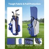 image:imageVEVOR Golf Cart Bag Top Divider Organizer Upgrated Golf Club Bag with Shoulder Straps Support Legs Rain Hood Storage Pockets Lightweight Polyester for Men amp WomenBlue