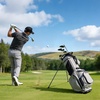 image:imageVEVOR Golf Cart Bag Top Divider Organizer Upgrated Golf Club Bag with Shoulder Straps Support Legs Rain Hood Storage Pockets Lightweight Polyester for Men amp WomenGray