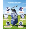 image:imageVEVOR Golf Cart Bag Top Divider Organizer Upgrated Golf Club Bag with Shoulder Straps Support Legs Rain Hood Storage Pockets Lightweight Polyester for Men amp WomenBlue