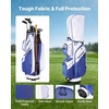 image:imageVEVOR Golf Cart Bag Top Divider Organizer Upgrated Golf Club Bag with Shoulder Straps Support Legs Rain Hood Storage Pockets Lightweight Polyester for Men amp WomenBlue