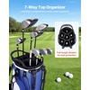 image:imageVEVOR Golf Cart Bag Top Divider Organizer Upgrated Golf Club Bag with Shoulder Straps Support Legs Rain Hood Storage Pockets Lightweight Polyester for Men amp WomenBlue