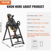 image:imageVEVOR Inversion Table 300lbs Capacity Heavy Duty Inversion Table Decompression Back Stretcher Machine Strength Training Equipment with Headrest Ankle Lock Adjustable Protective BeltOrangeBlack