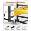 image:imageVEVOR Kayak Storage Rack for 4 Kayaks Holds 220 lbs Heavy Duty Freestanding Stand for Indoor Outdoor Garage Shed Dock Storage Rack Stand Holder for Canoe Small Boat SUP Surfboard amp PaddleboardStand3 KayaksBlack