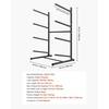 image:imageVEVOR Kayak Storage Rack for 4 Kayaks Holds 220 lbs Heavy Duty Freestanding Stand for Indoor Outdoor Garage Shed Dock Storage Rack Stand Holder for Canoe Small Boat SUP Surfboard amp PaddleboardStand4 KayaksBlack