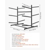 image:imageVEVOR Kayak Storage Rack for 4 Kayaks Holds 220 lbs Heavy Duty Freestanding Stand for Indoor Outdoor Garage Shed Dock Storage Rack Stand Holder for Canoe Small Boat SUP Surfboard amp PaddleboardStand6 KayaksBlack
