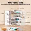 image:imageVEVOR Kids Kitchen Playset 3in1 Toddler Kitchen with Simulated Spray Sounds and Lights Play Kitchen Set with 74 PCS Cooking Accessory Set for Toddlers Preschoolers Children Ages 38 PinkWhite