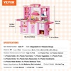image:imageVEVOR Kids Kitchen Playset 3in1 Toddler Kitchen with Simulated Spray Sounds and Lights Play Kitchen Set with 74 PCS Cooking Accessory Set for Toddlers Preschoolers Children Ages 38 PinkPink