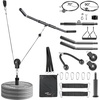 image:imageVEVOR LAT Pulldown Attachments Cable Machine Rowing Tbar Vbar Tricep Pull Down Bar Back Strength Training Rubber Coated Handle Grip Bicep Curl Tricep LAT Pulldown Bar for Home Gym FitnessSet with 2 Bars