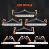 image:imageVEVOR LAT Pulldown Attachments Cable Machine Rowing Tbar Vbar Tricep Pull Down Bar Back Strength Training Rubber Coated Handle Grip Bicep Curl Tricep LAT Pulldown Bar for Home Gym Fitness7PCS