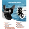 image:imageVEVOR Outboard Propeller Upgrade OEM 15 Spline Tooth Aluminum Outboard Boat Propeller Fit Mercury Engines 40140 HP 414 Gearcase 3Blade RH Right Hand Rotation4877344A45 OEM code