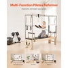 image:imageVEVOR Pilates Reformer Foldable Suitable for Intermediate and Beginners Users Pilates Equipment for Home Gym Studio Use with 4 Adjustable Resistance Spring Up to 400 LBSNatural wood color