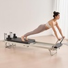 image:imageVEVOR Pilates Reformer Foldable Suitable for Intermediate and Beginners Users Pilates Equipment for Home Gym Studio Use with 4 Adjustable Resistance Spring Up to 400 LBSgreenblack