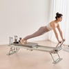 image:imageVEVOR Pilates Reformer Foldable Suitable for Intermediate and Beginners Users Pilates Equipment for Home Gym Studio Use with 4 Adjustable Resistance Spring Up to 400 LBSGrey