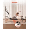image:imageVEVOR Pilates Reformer Foldable Suitable for Intermediate and Beginners Users Pilates Equipment for Home Gym Studio Use with 4 Adjustable Resistance Spring Up to 400 LBSwood color