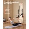 image:imageVEVOR Pilates Reformer Foldable Suitable for Intermediate and Beginners Users Pilates Equipment for Home Gym Studio Use with 4 Adjustable Resistance Spring Up to 400 LBSWhite