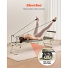 image:imageVEVOR Pilates Reformer Foldable Suitable for Intermediate and Beginners Users Pilates Equipment for Home Gym Studio Use with 4 Adjustable Resistance Spring Up to 400 LBSGrey