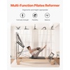 image:imageVEVOR Pilates Reformer Foldable Suitable for Intermediate and Beginners Users Pilates Equipment for Home Gym Studio Use with 4 Adjustable Resistance Spring Up to 400 LBSNatural wood color