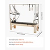 image:imageVEVOR Pilates Reformer Foldable Suitable for Intermediate and Beginners Users Pilates Equipment for Home Gym Studio Use with 4 Adjustable Resistance Spring Up to 400 LBSNatural wood color