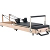 image:imageVEVOR Pilates Reformer Foldable Suitable for Intermediate and Beginners Users Pilates Equipment for Home Gym Studio Use with 4 Adjustable Resistance Spring Up to 400 LBSNatural wood color