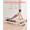 image:imageVEVOR Pilates Reformer Foldable Suitable for Intermediate and Beginners Users Pilates Equipment for Home Gym Studio Use with 4 Adjustable Resistance Spring Up to 400 LBSWhite