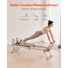 image:imageVEVOR Pilates Reformer Foldable Suitable for Intermediate and Beginners Users Pilates Equipment for Home Gym Studio Use with 4 Adjustable Resistance Spring Up to 400 LBSGrey