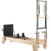 image:imageVEVOR Pilates Reformer Foldable Suitable for Intermediate and Beginners Users Pilates Equipment for Home Gym Studio Use with 4 Adjustable Resistance Spring Up to 400 LBSNatural wood color