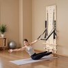 image:imageVEVOR Pilates Reformer Foldable Suitable for Intermediate and Beginners Users Pilates Equipment for Home Gym Studio Use with 4 Adjustable Resistance Spring Up to 400 LBSWhite