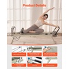 image:imageVEVOR Pilates Reformer Foldable Suitable for Intermediate and Beginners Users Pilates Equipment for Home Gym Studio Use with 4 Adjustable Resistance Spring Up to 400 LBSGrey
