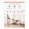 image:imageVEVOR Pilates Reformer Foldable Suitable for Intermediate and Beginners Users Pilates Equipment for Home Gym Studio Use with 4 Adjustable Resistance Spring Up to 400 LBSwood color