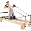 image:imageVEVOR Pilates Reformer Foldable Suitable for Intermediate and Beginners Users Pilates Equipment for Home Gym Studio Use with 4 Adjustable Resistance Spring Up to 400 LBSNatural wood color