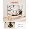 image:imageVEVOR Pilates Reformer Foldable Suitable for Intermediate and Beginners Users Pilates Equipment for Home Gym Studio Use with 4 Adjustable Resistance Spring Up to 400 LBSNatural wood color