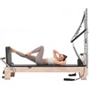 image:imageVEVOR Pilates Reformer Foldable Suitable for Intermediate and Beginners Users Pilates Equipment for Home Gym Studio Use with 4 Adjustable Resistance Spring Up to 400 LBSwood color