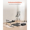 image:imageVEVOR Pilates Reformer Foldable Suitable for Intermediate and Beginners Users Pilates Equipment for Home Gym Studio Use with 4 Adjustable Resistance Spring Up to 400 LBSNatural wood color