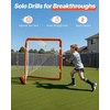 image:imageVEVOR Portable Lacrosse Goal  Complete Training Accessory Set with Extended Coverage for Youth and Adults4 x 4 Folding Goal
